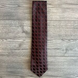 Joseph Abboud Men’s Neck Tie Geometric Print Square Silk Workwear Dressy Formal